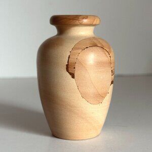 Burma Teak Stone Marble Polished Round Mini 3" Vase Handcrafted Vessel